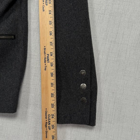 Vans Pike Moto Wool Blend Jacket Charcoal Gray Full Zip Front Size L Large - Picture 11 of 15